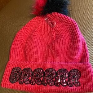 NWT Girls Pom Pom Beanie